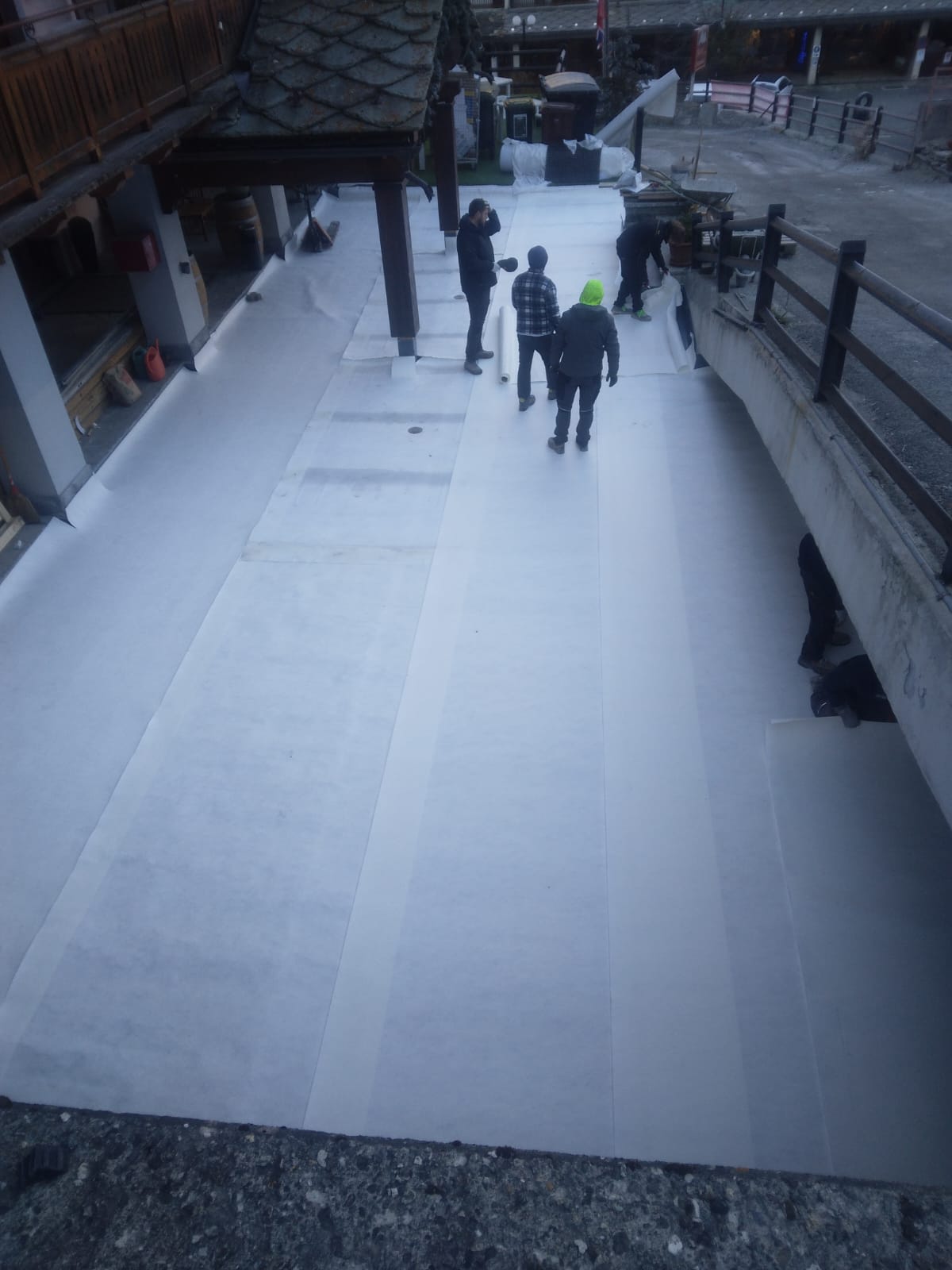 Terrasse revêtement PVC après travaux